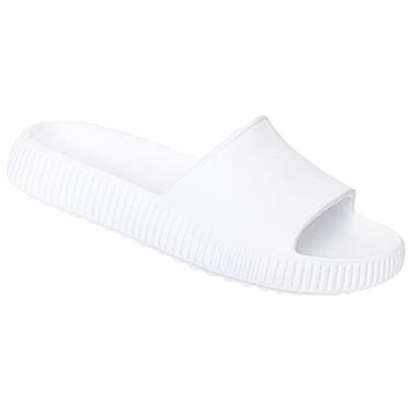 Imagem de Chinelo Ortopedico Nuvem Masculino e Feminino Ergonometrico Slide Preto Branco e Nude Esporão (33/34, BRANCO)