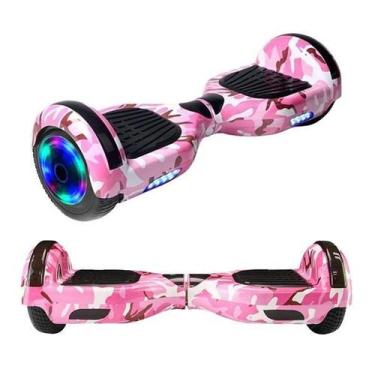 Imagem de Hoverboard Overboard Skate Elétrico Led Rosa Camuflado Nº22 - Smart Te