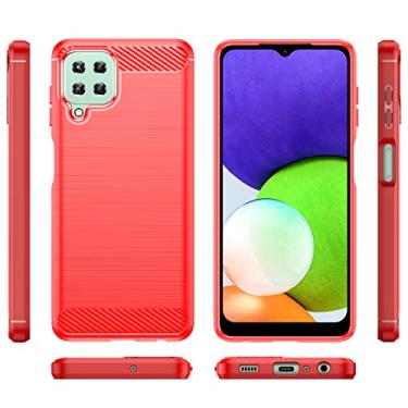 Imagem de Capa para Samsung Galaxy F22, capa protetora com tecnologia de absorção de choque TPU para Samsung Galaxy F22 (vermelha)