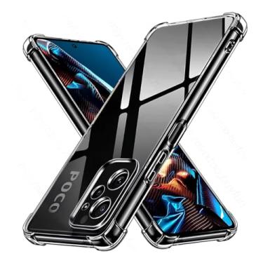 Imagem de Capa Capinha Com Bordas Anti Impacto Para Poco X5 ProTela de 6,67 Polegadas (Bluepink)