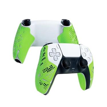 Imagem de Shadow Boolt Controller Grips, Anti-Skid, Multi-Texture, Sweat Absorption, Pre-Cut Grips Tape, Compatible with PS5 DualSense and PlayStation Portal (Green,Black, Silver)