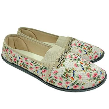 Imagem de Sapatilha Moleca Conforto Elástico Lona Floral Feminina