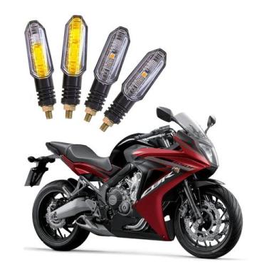 Imagem de Kit 4 Setas Sequenciais Pisca de Led Universal Modelo P50S Moto CBR 65