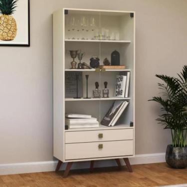 Imagem de Cristaleira 2 Portas 2 Gavetas RT3151 Movelbento, Off White