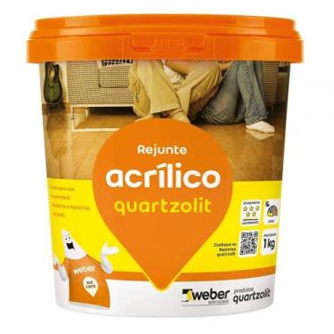 Imagem de Rejunte Acrílico 1kg Branco Quartzolit