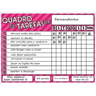 Imagem de Ímã De Geladeira Porta Recados Planner Anotações - Rosa - Intempo Desi