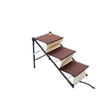 Imagem de Escada/Rampa para Pet One Dobrável Tubline - Marrom