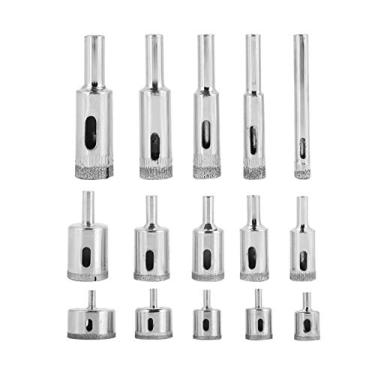 Imagem de Conjunto de Broca de Núcleo Revestido de Diamante para Cerâmica de Mármore de Telha de Vidro, Serra de Buraco de Vários Tamanhos, Acessórios de Broca Elétrica de 15 Peças