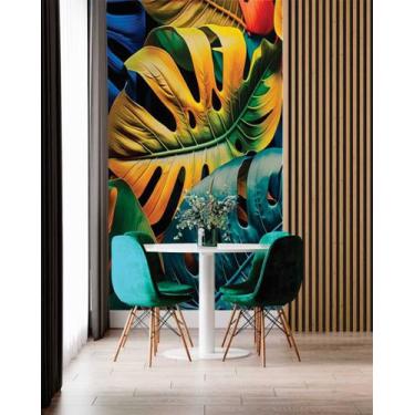 Imagem de Papel de Parede 3D Painel 2M Costela de adão Decorado Folhagem Auto Co