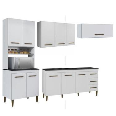 Imagem de Conjunto Paneleiro 4 Portas Balcão 3 Portas Aéreo 3 Portas e 1 Aéreo B