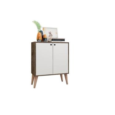 Imagem de Aparador Buffet 2 Portas Equador Castani com Branco Casa Mobilia - Cas