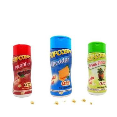 Imagem de Combo Popcorn - 03 Sabores - Cheddar, Ervas Finas E Picanha - Flavored