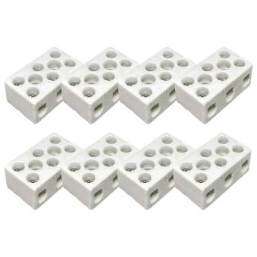 Imagem de Kit 8 Conectores De Porcelana Cerâmica Chuveiro Tripolar10mm - Bestfer