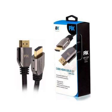 Imagem de Cabo Hdmi 1.5mt Pix Gold 2.1 8k Ultra Hd E Hdr Dinamiico 018-2121