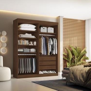 Imagem de Closet Casal sem Portas 3 Gavetas Caribe Cacau