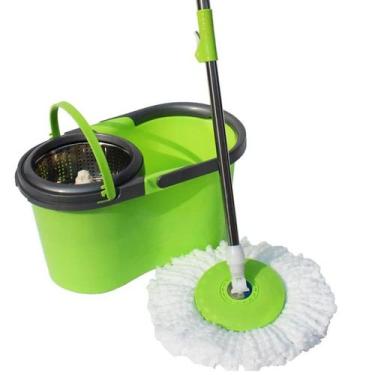 Imagem de Balde Esfregao Mop 360  Cabo 1,60 Com 3 Refis - Tesla Store, Verde