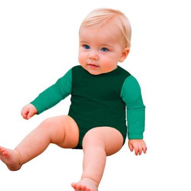 Imagem de Body Bebe Infantil Proteção Solar UV 50+ Manga Longa Banho Praia Pisci