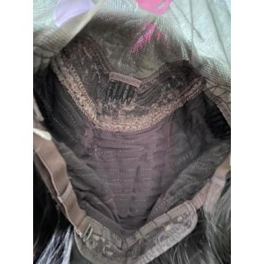 Imagem de Front lace peruca ondulada lisa preta loira californiana castanho escu