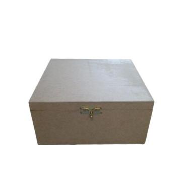 Imagem de Caixa de mdf quadrada com fecho 30x30x14 - Eli presentes 