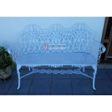 Imagem de Banco de Jardim Floral 3 Lugares em Alumínio Fundido Unifer Móveis