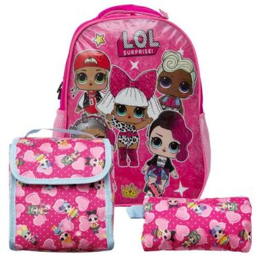 Imagem de Mochila Escolar de Costa LOL Surprise com Lancheira Infantil - TOYS 2U