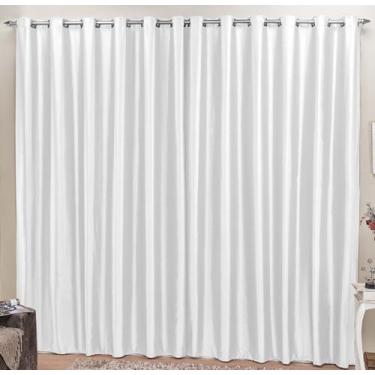 Imagem de Cortina 4,50m x 2,80m Sala Quarto Cetim Grosso Varão Simples 3mtrs - B
