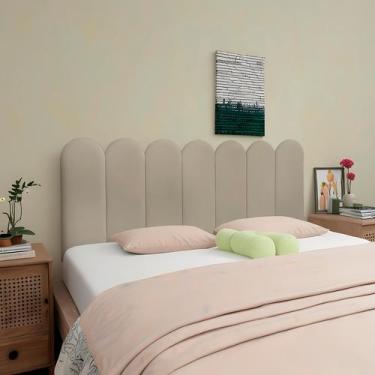Imagem de Cabeceira Para Cama Box Modulada Nuvem 01 Placa 20x50 Autoadesiva - Ex