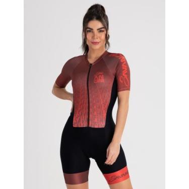 Imagem de Macaquinho De Ciclismo Feminino Savancini Infinity Rubi (3470), M