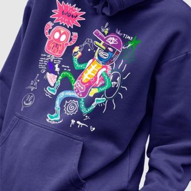 Imagem de Blusa Moletom Genuine Grit Masculina Estampada Algodão 30.1 Crazy Man,