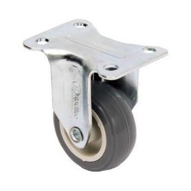 Imagem de (16pçs) Rodizio Fixo Placa 1pol. R158 Bp Pvc Anti Risco 25kg Por Roda 