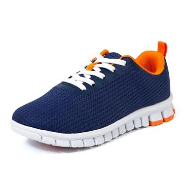 Imagem de Deer Stags Tênis infantil unissex Haskell Jr, Azul-marinho/laranja, 3 Little Kid