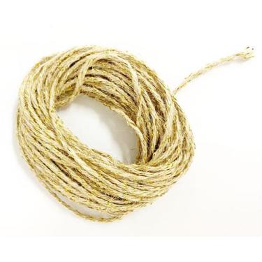 Imagem de Cordão de Juta com fio dourado - 10 metros - EcoArt Embalagens