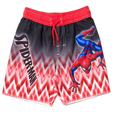 Imagem de Marvel Roupa de banho para meninos grandes do Homem-Aranha vermelho/preto 12, Vermelho/...