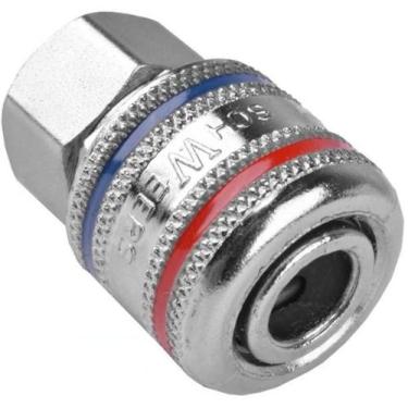 Imagem de Engate Rápido Pneumático Schweers 1/4x Rosca Fêmea 1/4 Bsp
