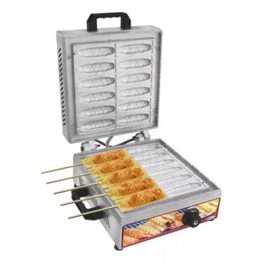 Imagem de Máquina De Crepe Suiço Crepeira  Elétrica 12 Cavidades Crepe No Palito