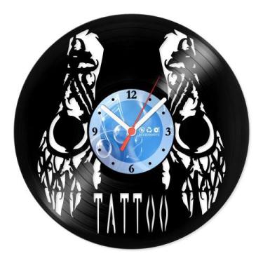 Imagem de Relógio De Parede Disco Vinil Profissões - Tatuador - VPR-118 - Modern