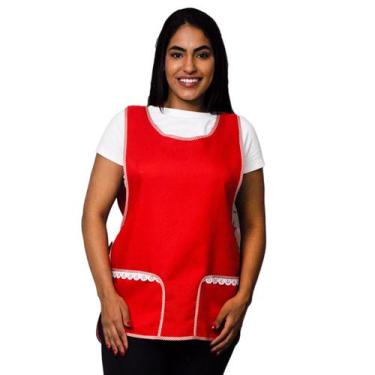 Imagem de Avental Bata Com Renda 2 Bolsos Inteiro Oxford Lojaloja - Loja Loja, B