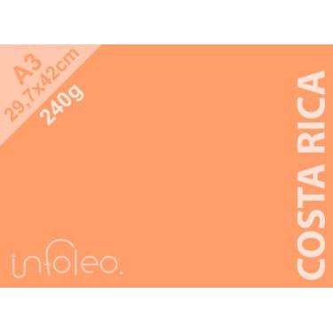 Imagem de Papel 240 gramas A3 Costa Rica (Coral) Color Plus - 10 unidades