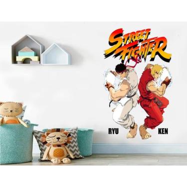 Imagem de adesivo de parede street fighter jogos e games - Senhorita Decor