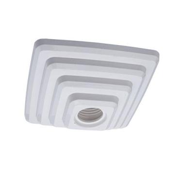 Imagem de Plafon Rosqueado Piramide Quadrado 17cm Branco E27 - JGC COMERCIAL