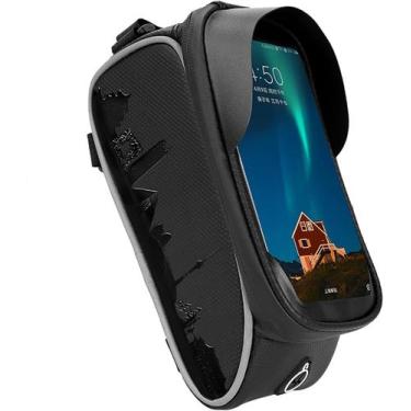 Imagem de Bolsa para quadro frontal de bicicleta impermeável de grande capacidad