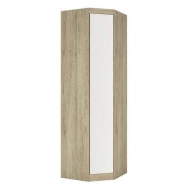 Imagem de Guarda Roupa Modulado Canto Oblíquo C/Espelho 1 Porta 3 Pt - LUCIANE M