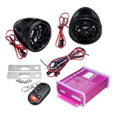 Imagem de Alarme Caixa de Som para Moto MP3 USB Player Áudio Controle Remoto Rad