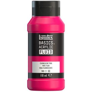 Imagem de Tinta Acrílica Liquitex Basics Fluid 118ml Fluorescent Pink, Fluid