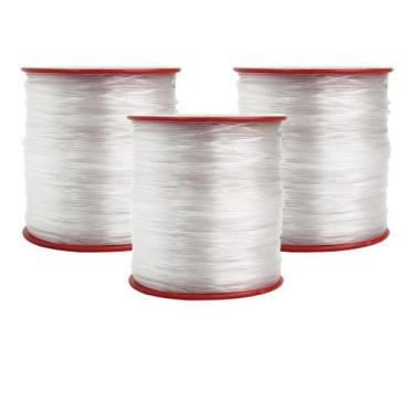 Imagem de Linha de Nylon Para Pesca Fio 1.0mm Resistência 43Kg 108 Metros 3 Rolo