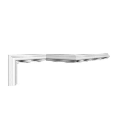 Imagem de Kit com 30 Barras Roda Meio Cw11 Perfil de Poliestireno Homeestar 60m Branco