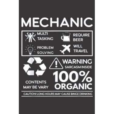 Imagem de Mechanic Gifts Multi Tasking Require Beer Will Travel Meme: Lined Journal Notebook To Do Schedule, Medium 6x9 Inches, 120 Pages, Printed Cover