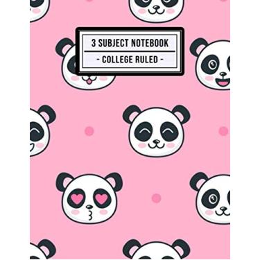 Imagem de 3 Subject Notebook College Ruled: Panda 3 Subject Notebook College Ruled | 150 Pages | 8.5x11