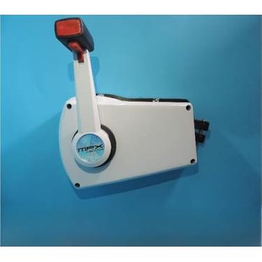 Imagem de Caixa De Comando Lateral Branca P/Barco/Lancha - C/Alavanca