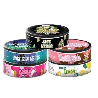 Imagem de Adesivos de lata de atum de pressão - 200 conjuntos de adesivos de etiqueta para recipientes de comida de lata de 3,5 g (TC1)